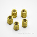 m2 straight knurled brass insert